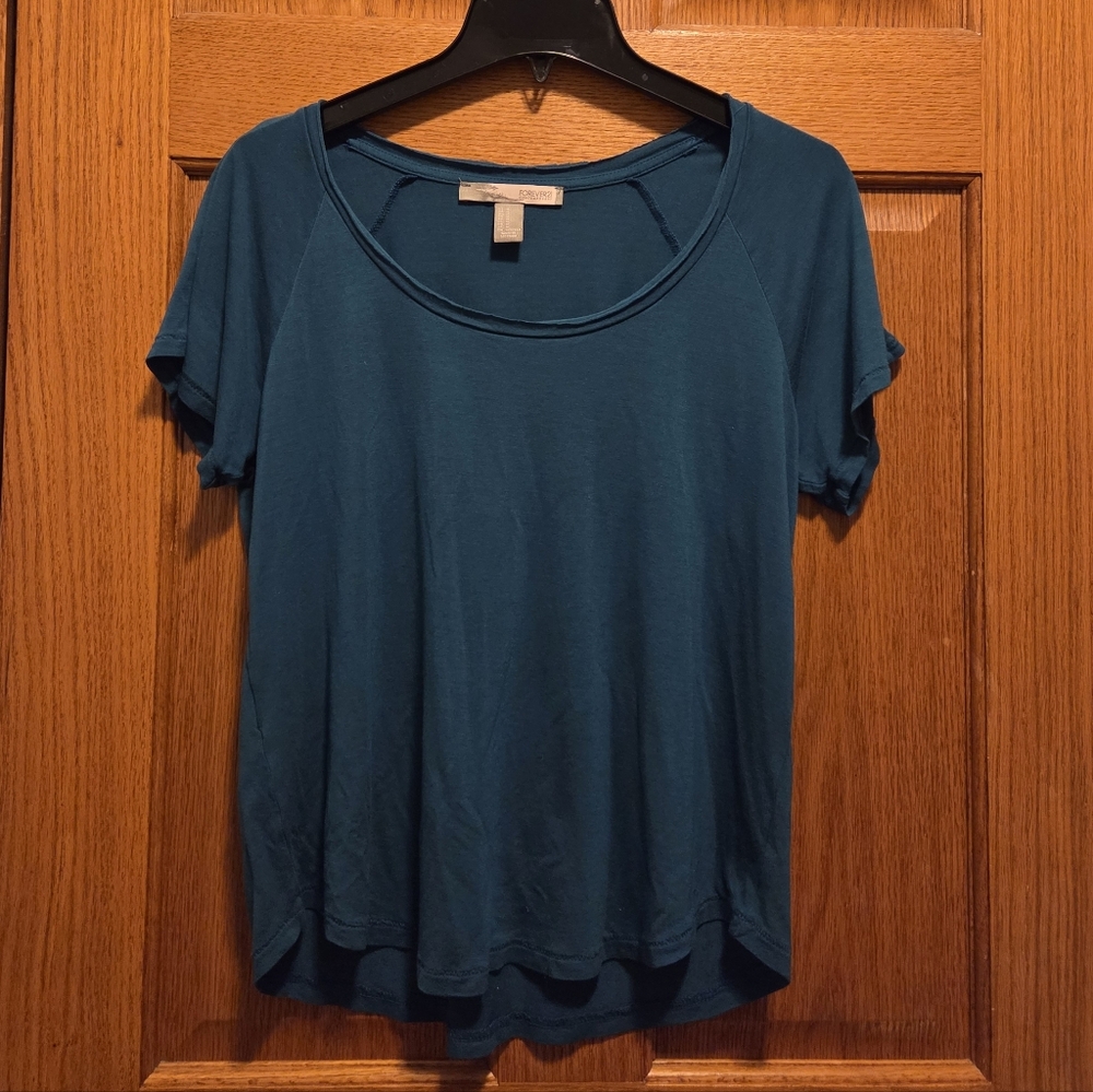 Forever 21 Teal Short Sleeve Top